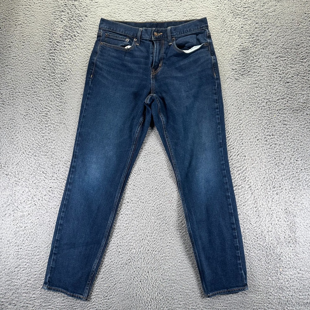 Old Navy Jeans Mens 32x30 Blue Cotton Denim Tapered‎ Leg Workwear Faded Stretch